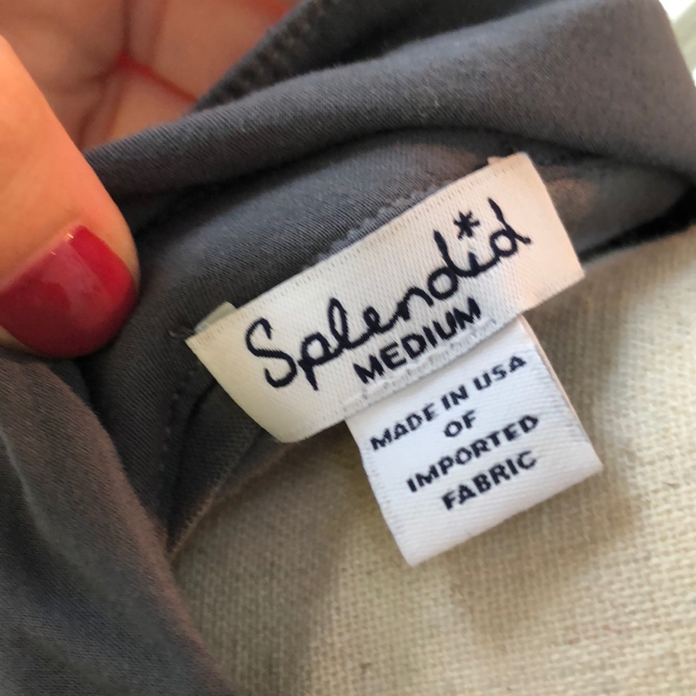 Splendid grey button up blouse - Picture 4 of 4